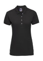 Dames Polo Russell Stretch R-566F-0 Zwart